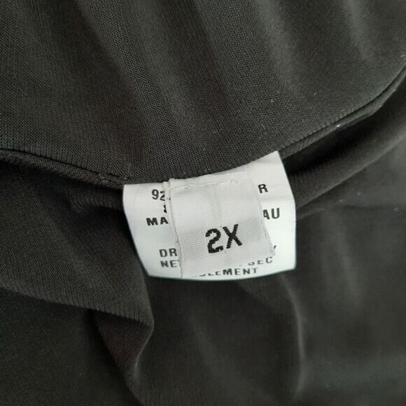 BAILEY Crewneck Stretch Tank Top Font Ruched Panel Black Sz 2X - Picture 10 of 11